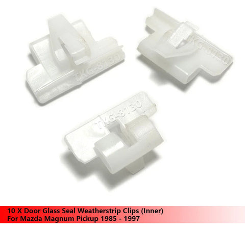 Mazda Magnum 10 x Door Glass Seal Weatherstrip Clips (1985-1997)