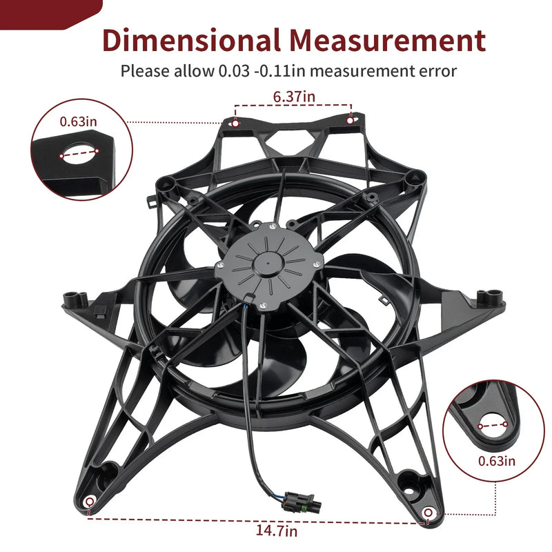 Can Am Maverick X3 Max Radiator Cooling Fan & Cover (2017–2018)