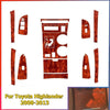 Toyota Highlander Peach Wood Grain Interior Vinyl Stickers Trim Decals (2008–2013)