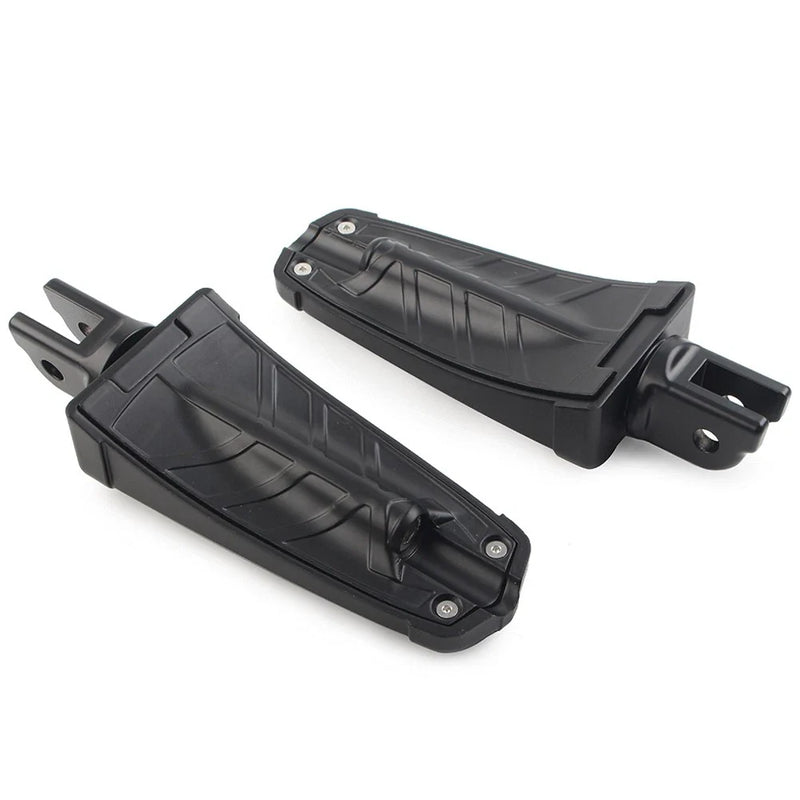 Harley FXBB FXBR FXBRS FXLR Black Front Footrests Rider Footpegs (2018-2023)