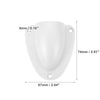 Make Model 1 Pair Marine Boat Transducer Cap Clam Shell Vent Wire Cover White