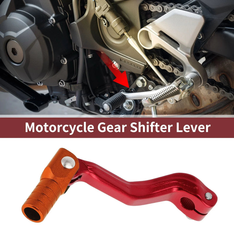 Kayo T2 Red Orange Folding Motorcycle Gear Shifter Lever