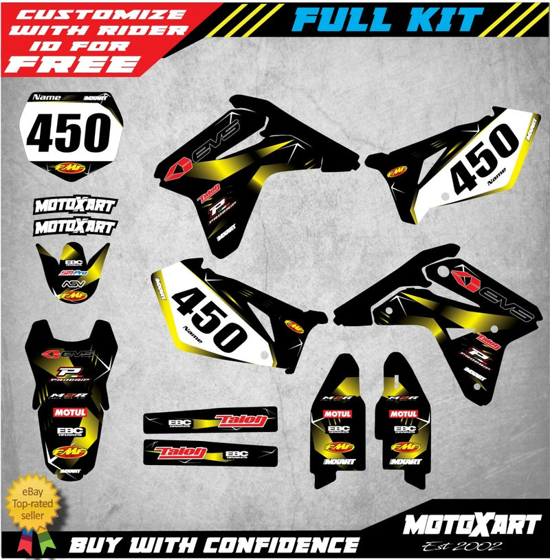 Suzuki RMZ 450 (2007) - Barbed Style Decals & Stickers Custom Graphic Kit