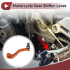 Bosuer M4 Folding Motorcycle Gear Shift Lever Orange Black Silver Tone