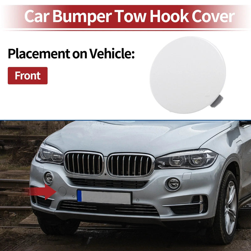 BMW X5 F15 M (2014-2018) White 1 Pc Front Bumper Tow Hook Cover