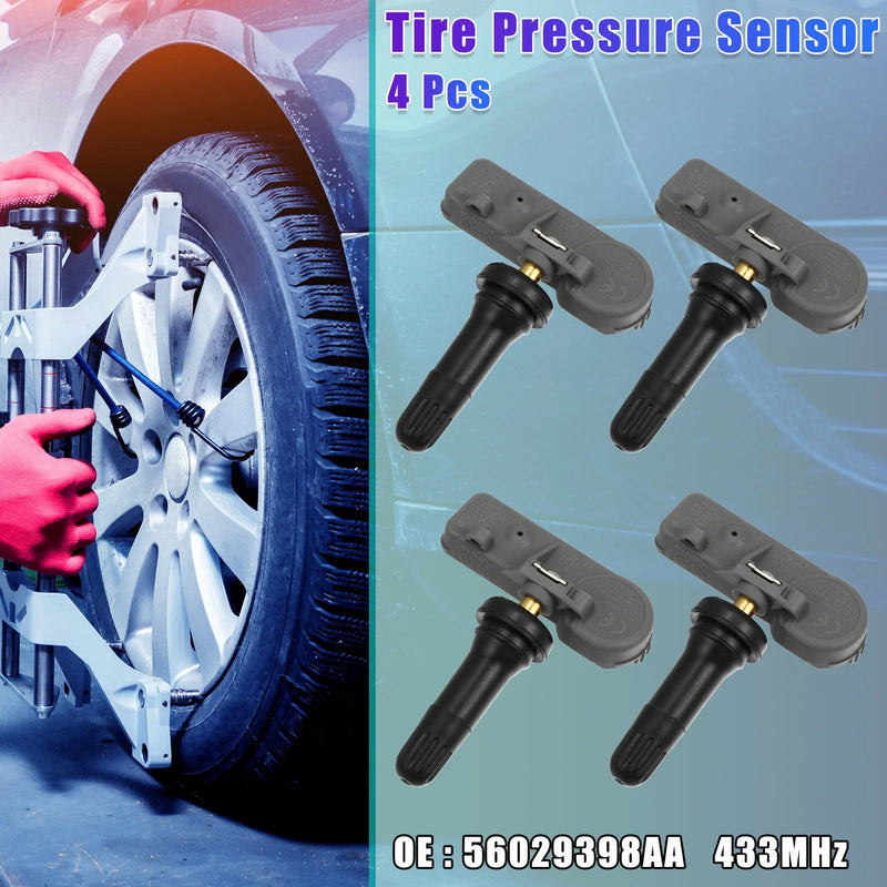 Chrysler 4 x Tire Pressure Monitoring System Sensors 433MHz (2011-2019)