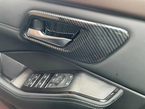 Nissan Rogue Interior Door Handle Bowl Carbon Fiber Cover Trim (2021-2023)