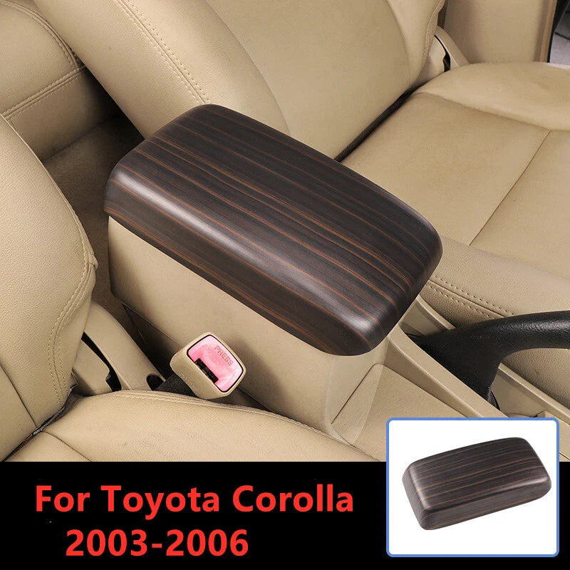 Toyota Corolla Wood Grain Center Console Armrest Cover Trim Cap (2003–2006)