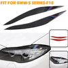 BMW 5 Series F10 Carbon Fiber Headlight Eyebrow Cover Trim (2010-2013)