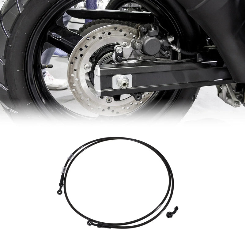 Hose Line 210cm Motorcycle Brake Clutch Oil Nylon Stainless Steel Wire Braid PU