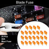 Car Boat Truck RV Motorcycle Orange 25 Pcs 40A Blade Fuse