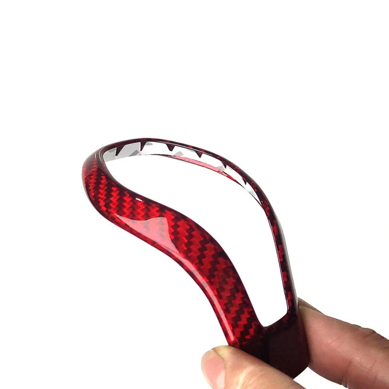 Infiniti Q50 Q60 QX60 QX80 Red Carbon Fiber Gear Shift Knob Cover Trim fit