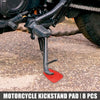 Motorcycle 8pcs Kickstand Pad Support Plate Side Stand Extension Pad Red