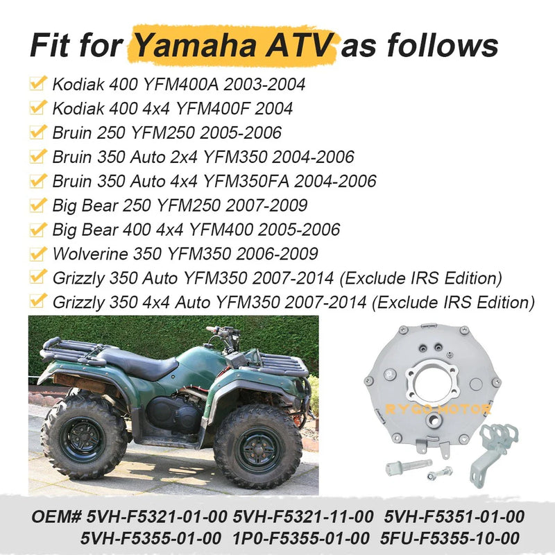 Yamaha Big Bear 250 400 YFM250 YFM400 Rear Brake Panel Plate & Camshaft Kit