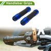 Motorcycle Hand Grips / 7/8" 22mm / Cover Handlebar End Grips Rubber Blue Rhombus
