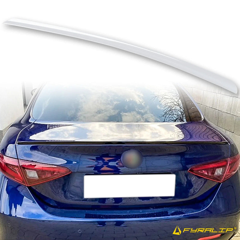 Alfa Romeo Giulia Sedan White Boot Lip Spoiler (2017-2023)