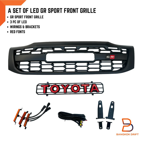 Toyota Hilux Ute Vigo Champ GR Sport LED Front Grille Assembly (2011-2014)