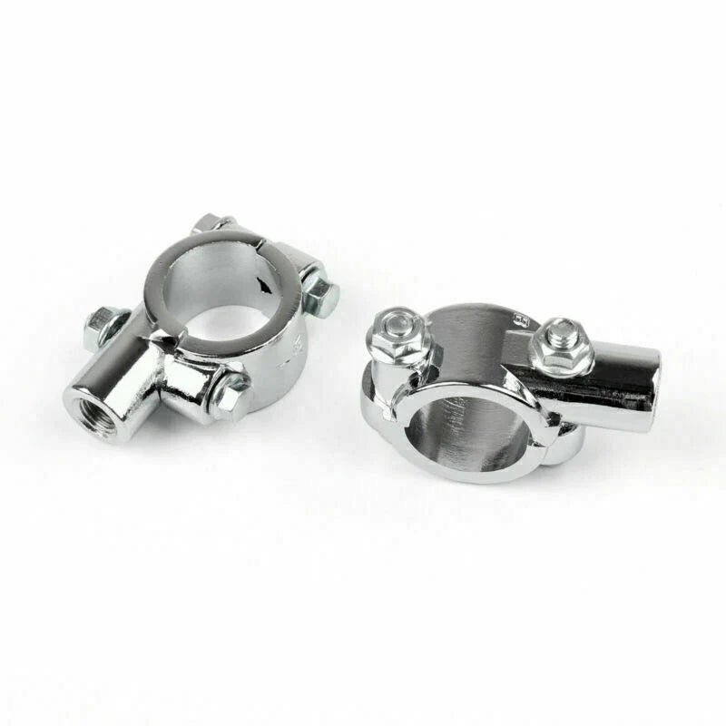 Dalter 25mm Handlebar M10 Motorcycle 2 x Mirror Clamp Holder