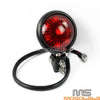 Harley Cafe Racer - Mini Bates Brake Red Lens Black LED Tail Lights