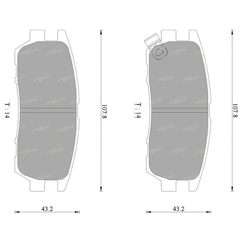 Mitsubishi Magna TL Brembo Rear Disc Brake Pad Set 3.5L (2003 - 2004)
