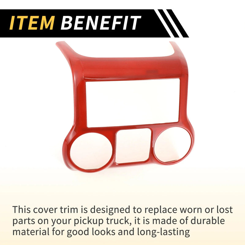 Jeep Wrangler JK JKU (2011-2017) Red Central Console Dashboard Trim