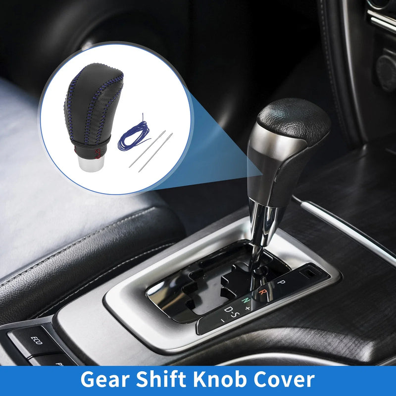 Toyota Camry Black Carbon Fiber Blue Car Gear Shift Knob Cover (2018–2023)