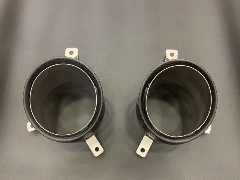Audi R8 Rear Exhaust Tips 2 x Carbon Fiber (2013-2015)