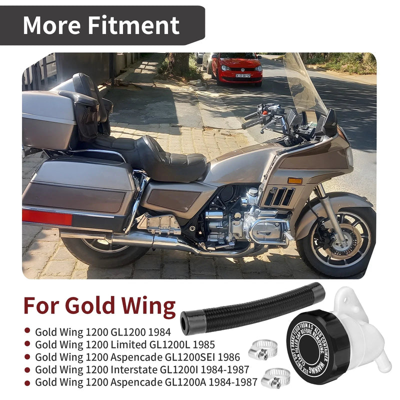 Honda Gold Wing 1200 Aspencade Brake Fluid Reservoir + Hose (1984–1987)