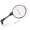 7 / 8" Handle Bar 2 x 10mm Round Motorcycle Rear View Side Mirrors Folding
