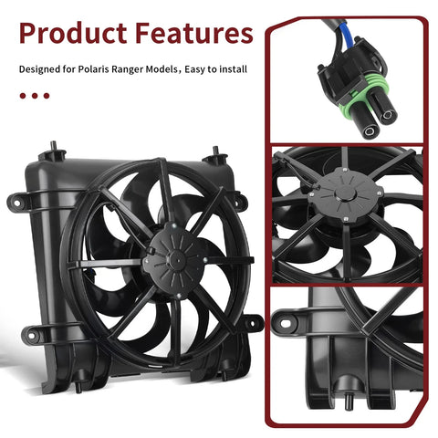 Polaris Ranger 570 900 1000 XP Radiator Fan Assy (2010–2023)