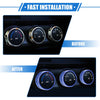 Jeep Wrangler JK JKU (2011-2018) Blue 3 x Car AC Switch Knob Cover Rings