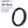 Oil Seal 75x90x12mm Black Rotary Shaft Seal Nitrile Rubber 5 Pcs