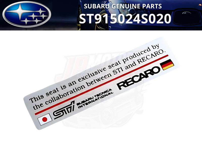 SUBARU GDB Impreza WRX STI Seat Sticker Emblem