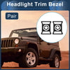 Jeep Wrangler (2011-2018) Black Headlight Trim Bezels 2 x