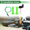 7/8" 22mm Motorcycle Hand Grips Cover Rubber Light Green Checkered Pattern