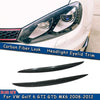VW Golf 6 GTI MK6 2 x Carbon Fiber Headlight Eyelid Trim (2008-2013)