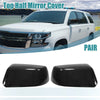 Chevy Suburban Tahoe GMC Gloss Black Top Half Mirror Cover Overlay