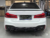 BMW 5 Series G30 Rear Bumper Diffuser with LED Light (2017-2023)
