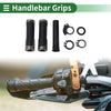 Motorcycle 7/8" 22mm Hand Grips Titanium Tone Square