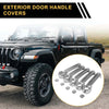 Jeep Wrangler JK JKU (2007-2015) Silver Tone Door Handle Bowl Cover Set