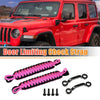 Jeep Wrangler JK JL (2018-2023) Black Pink Car Door Limiting Straps Set