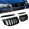 BMW E90 E91 325i 328i 330i 335i Gloss Black Front Bumper Grilles (2005-2008)