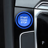 Passat B8 Blue Aluminum Interior Trim Engine Start Push Button Cover Fit