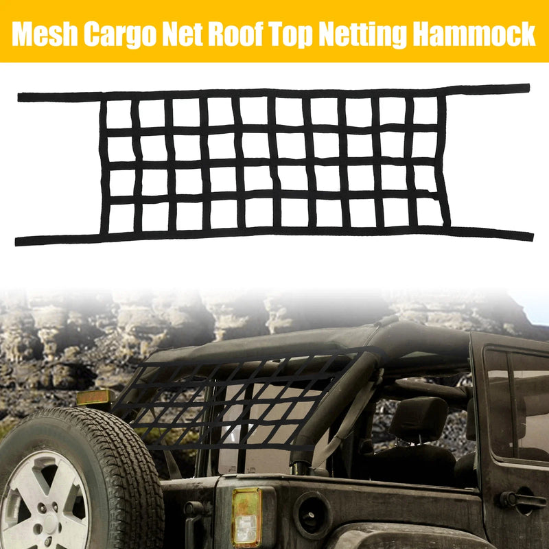 Jeep Wrangler YJ TJ JK JL Cargo Net Mesh Storage Bag (1987-2022)