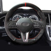 Infiniti Q60 QX50 Q50 PU Carbon Fiber Steering Wheel Cover (2014-2023)