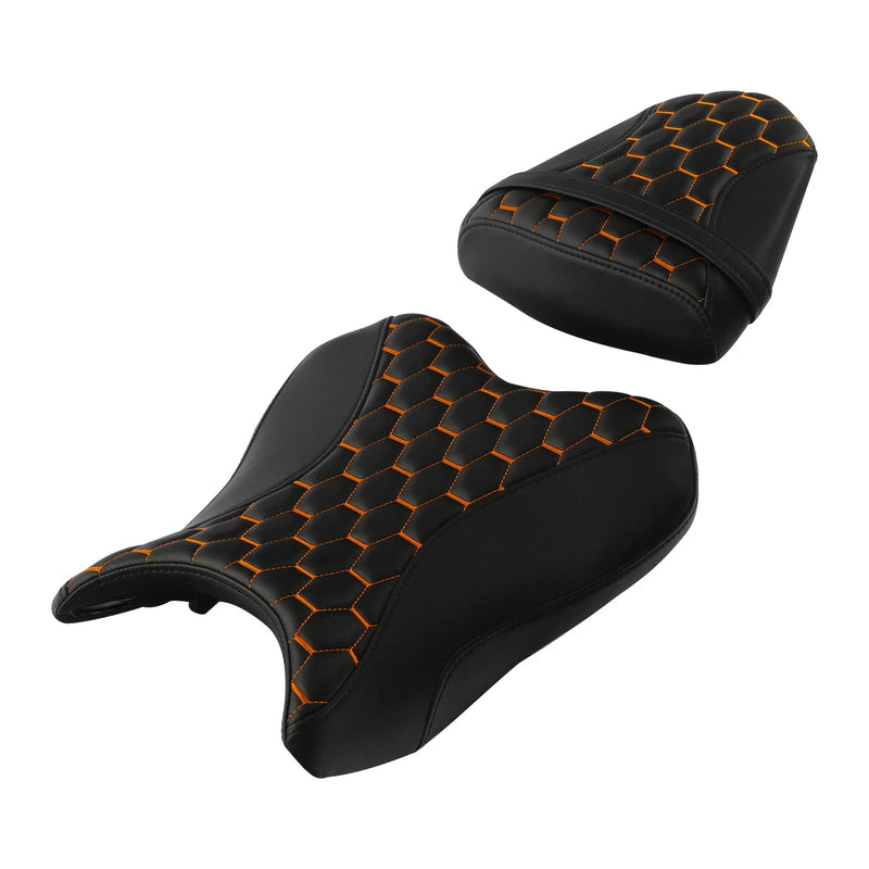 Yamaha YZF R6 Black Orange Driver & Passenger Seat (2006-2007)