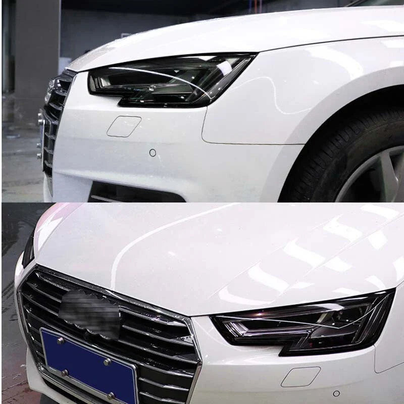 Audi A4 2017-2019 Car Smoke Black TPU Headlight Protect Sticker Film Fit