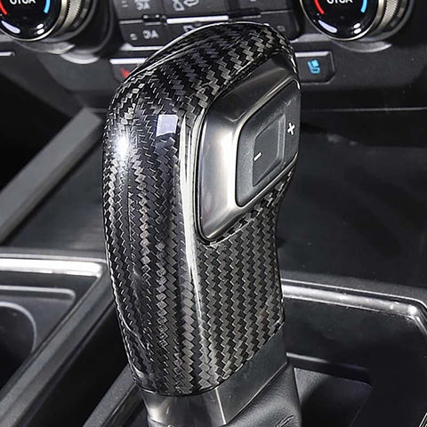 Ford F-150 Carbon Fiber Gear Shifter Grap Handle Knob Cover Trim (2019-2021)