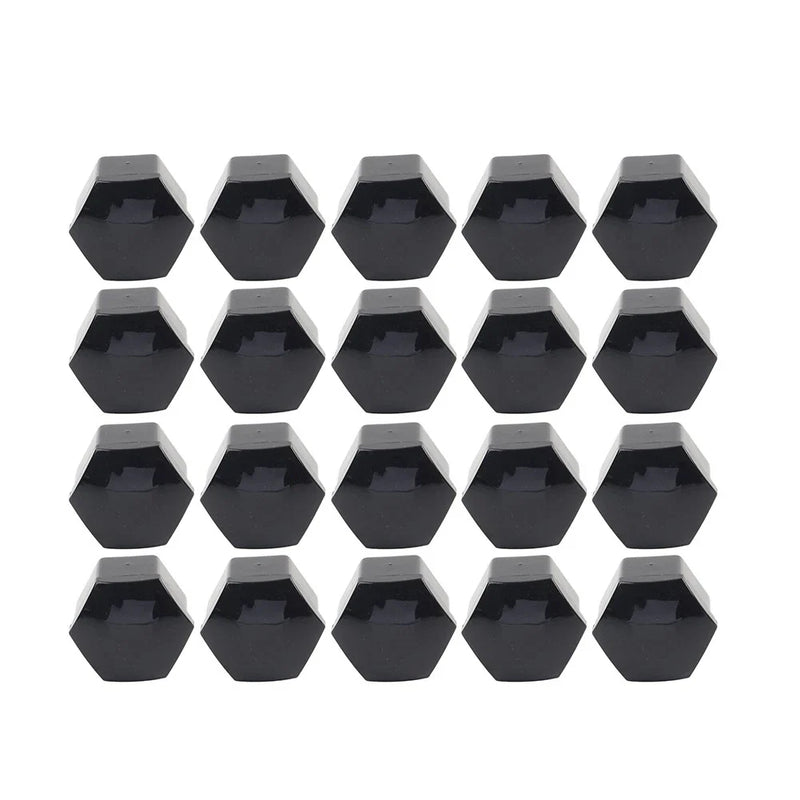 Car - Fits Various Models 17mm Black Wheel Lug Nut Bolt Cover Caps (20 Pcs)