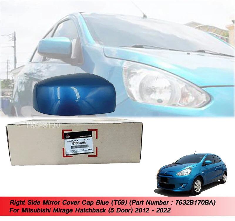 Mitsubishi Mirage Hatchback Side Mirror Cover Blue (2012-2022)